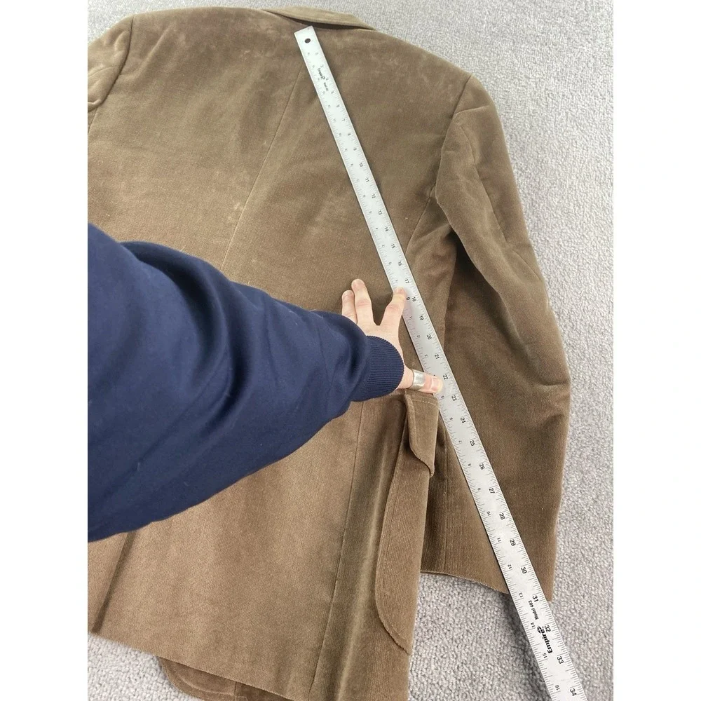 Vintage Sedgefield Sport Coat 44 L Taupe Polyester Retro Western Designer 80s